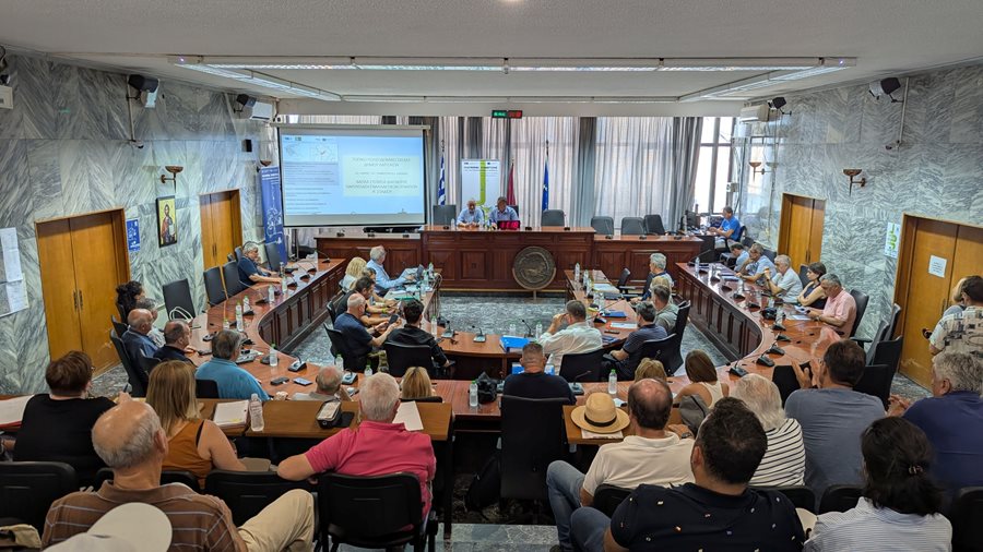 Στιγμιότυπο από την εκδήλωση Δημοσιοποίησης Εναλλακτικών Σεναρίων Χωρικής Ανάπτυξης