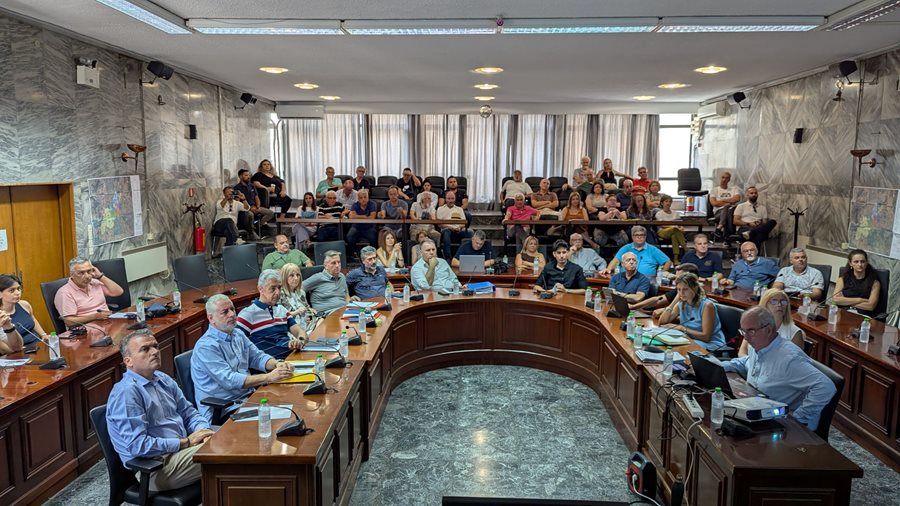 Στιγμιότυπο από την εκδήλωση Δημοσιοποίησης Εναλλακτικών Σεναρίων Χωρικής Ανάπτυξης 