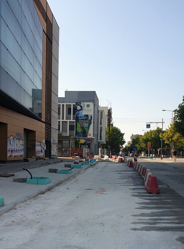 Κυκλοφοριακά έργα στην οδό Ανθίμου Γαζή, μπροστά στο ΟΥΗΛ