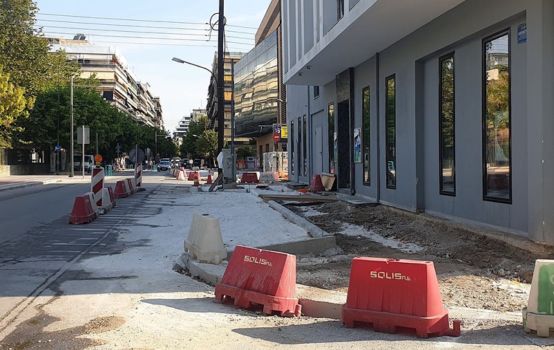 Εργασίες σε ακόμη ένα τμήμα της οδού Ανθίμου Γαζή