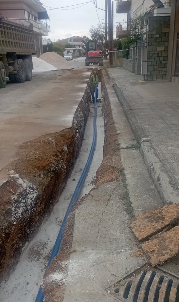 Εργασίες για την αντικατάσταση αγωγών ύδρευσης στη Γιάννουλη
