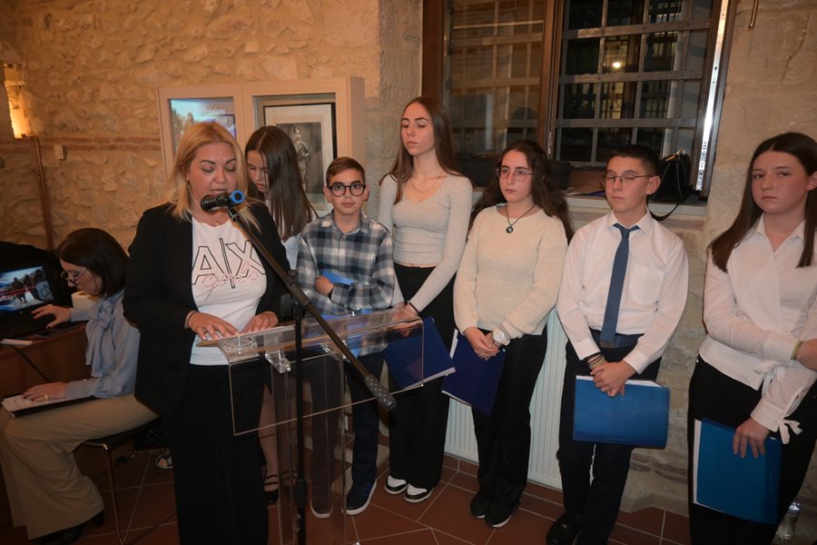 Στιγμιότυπο από την εκδήλωση για την απελευθέρωση της πόλης στο Μουσείο Εθνικής Αντίστασης