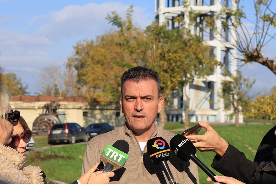 Στιγμιότυπο από την επίσκεψη του Δημάρχου αναφορικά με τη στάθμη των υδάτων του Πηνειού